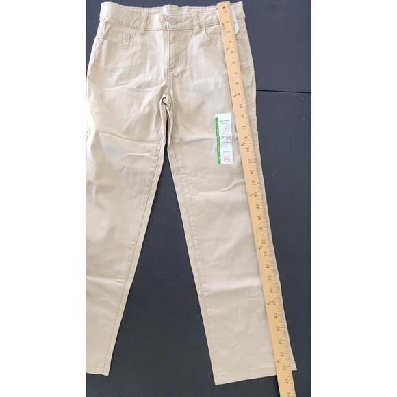 NWT Girls Wonder Nation Pants Khakis Sz 10 Straight Adjustable Waist Stretch NEW - Picture 11 of 11